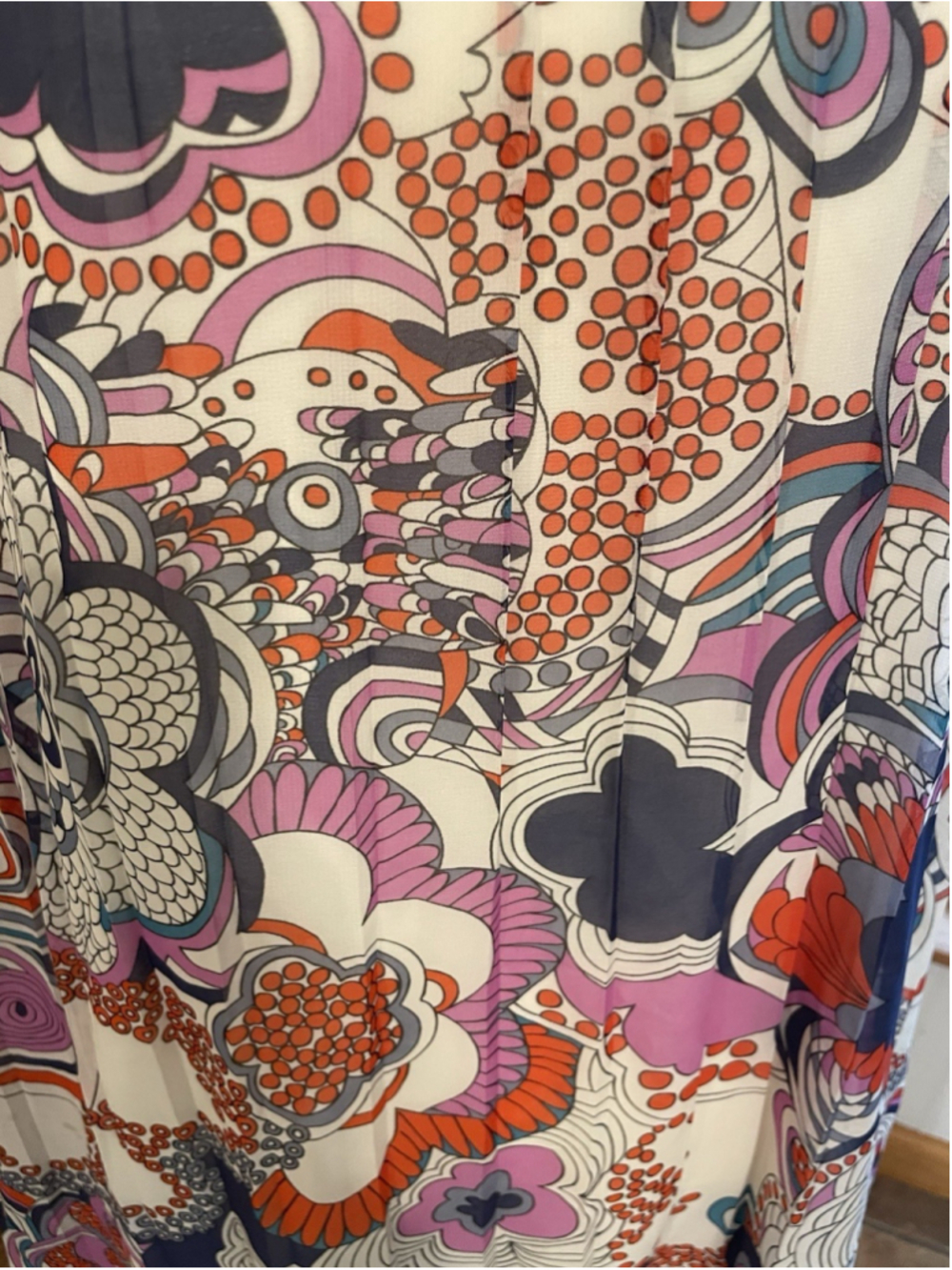 Liberty of London Target Floral Retro Pleated Trapeze Halter Dress Size M - Picture 4 of 9